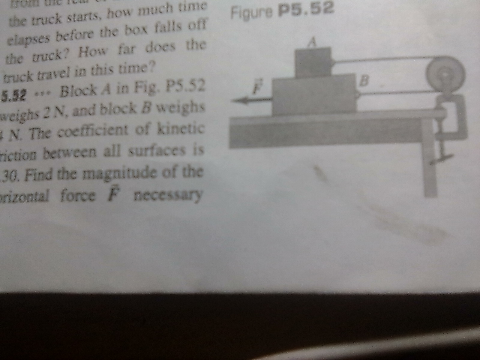 Question image for BLOCK A in fig wighs 2N and block B weighs 4N .th